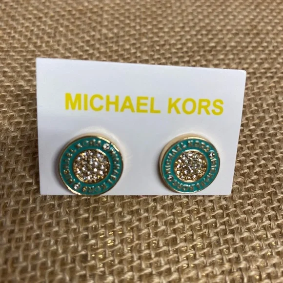New Michael Kors blue stud earrings - Picture 4 of 5